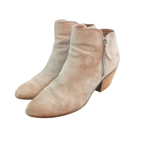 Frye Ash Suede Double Zip Tan/Beige Ankle Boots Boho Southwestern Bootie… - Picture 11 of 11